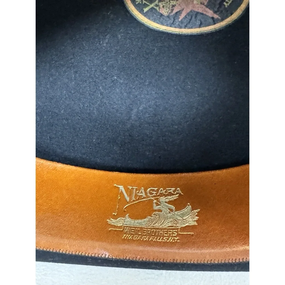 Knox New York Vintage Fur Felt Black Bowler Derby Hat 7 Extra Quality